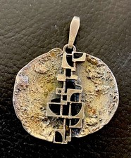 Hübscher alter 835er Silber Anhänger - Design - Modernist (k14)