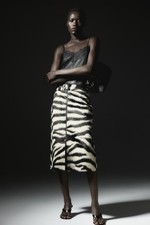 H&M Women Zebra Print Midi