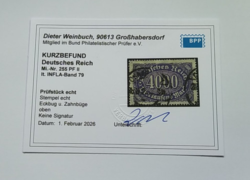 255 deutsches reich - pf,