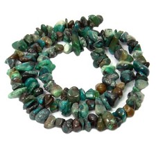 😏 Chrysokoll Splitter-Nuggets ca. 5 - 8 mm Edelsteinperlen Strang für Kette 😉