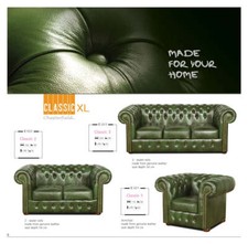 ENGLISH CHESTERFIELD GARNITUR SOFAGRNITUR COUCHGARNITUR LEDERGARNITUR VINTAGE ST