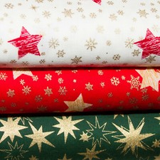 Sterne mit Golddruck 135 cm