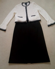 MarcCain, Drykorn/Jacke, Rock Samt Midi, 40, schwarz, weiß fast neu