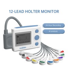 Viatom TH12 ECG Recorder, Holter EKG Rekorder - 12 Kanal mit KI-Auswertung