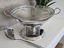 Fissler Kunming Wok  -36cm - mit Glasdeckel,  Wok-Kelle, Rechaud ... - wie neu