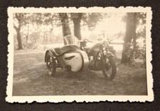 altes Foto Motorrad EMW R35 mit Beiwagen Stoye TML Gespann Echtfoto DDR 831
