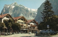 Farb AK Grindelwald & Wetterhorn - Auto - Oldtimer - FIAT 500 & 600