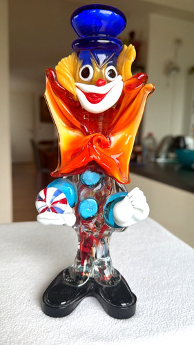Große glas statue clown - große,