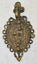 Antik Messing Groß Tribal Gott Shiva Anhänger Original Alt Handgefertigt