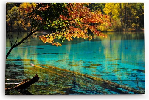 120x80cm wandbild bergsee - 120x80cm,