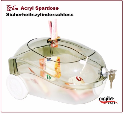 Spardose staubsauger acryl - staubsauger,