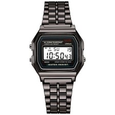 Digitaluhr Herren Edelstahl