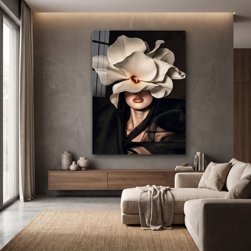 Wandbild frau mit großer - frau,