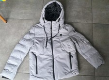 Jacke Winterjacke Grau silber