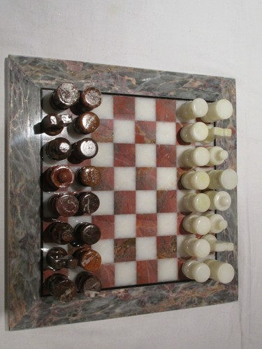 Altes schachpiel marmoroptik - schachpiel,,