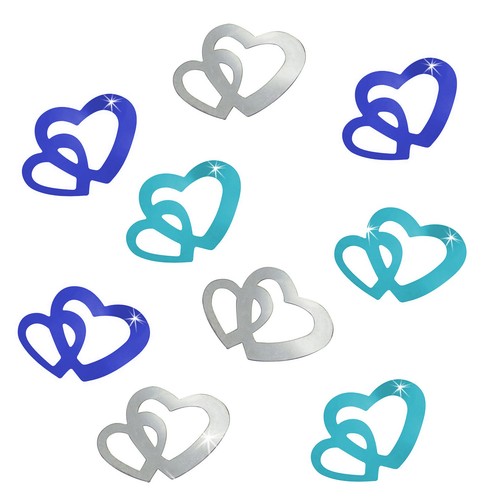 100 stk deko herzen blau - deko,