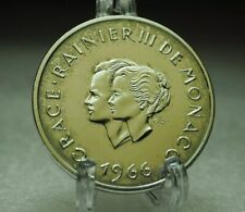 10 FRANCS 1966 MONACO RAINIER III & GRACE SILBERMÜNZE RARITÄT STEMPELDREHUNG 