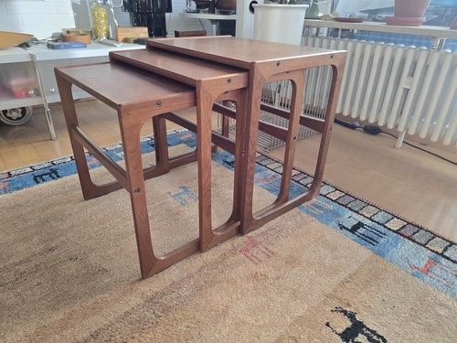 Vintage teak satztische 3er - satztische,