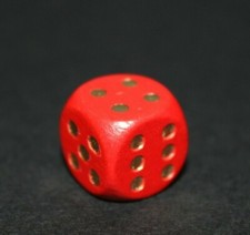 Heroquest  MB Ersatzteile Original  #  Roter Spielwürfel  #  