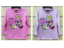 Disney Minnie Maus / Daisy Duck Langarm Shirt rosa oder lila 100 % Baumwolle