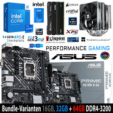 PC Bundle - Intel i5 14600K - ASUS Prime H610M-K D4 mit 16, 32 + 64GB DDR4-3200