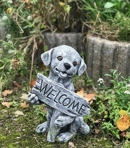 Frostfeste steinfigur hund - frostfeste,