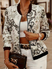 Jacke mit Vintage-Blumenmuster