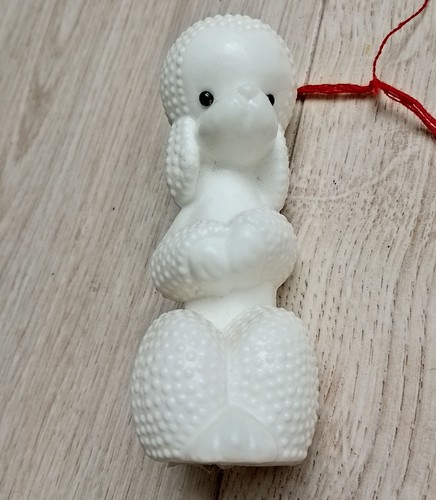 Weißer pudel plastik 60er - weißer,