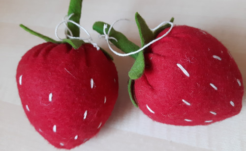 Erdbeeren aus filzstoff - erdbeeren, filzstoff🍓