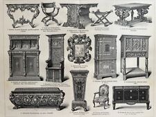 antike Grafik Varia: Möbel -