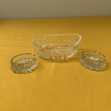 3er Set Kristall geschliffenes