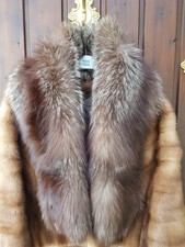 SILBERFUCHS PELZ STOLA POLARFUCHS FELL CAPE KRAGEN FARBE:ORIGINAL EINHEITSGRÖßE
