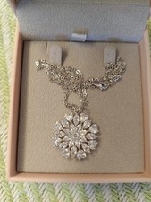 Diamonique Starburst Bettelkette Sterlingsilber