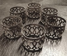6x Filigrane Serviettenringe