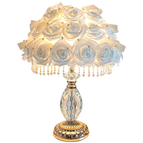 Tischlampe mit rosen - tischlampe, rosen-schirm