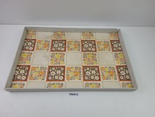 Tablett DDR Blumen Motiv Braun