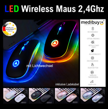 Optische Funk PC Maus 2.4GHz Wireless USB LED Computer Notebook Laptop, kabellos