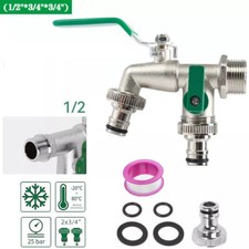 Doppel Wasserhahn Garten 1/2