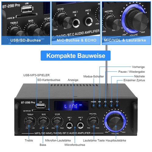 298pro hifi stereo - bt-298pro,