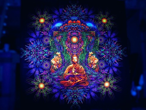Backdrop psychedelisch - uv,