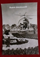 Glückwunschkarte Sandmann im Hubschrauber DDR 1978