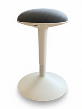 IKEA NILSERIK Stehhocker, weiß/grau, höhenverstellbar 51–71 cm, aktiv sitzen
