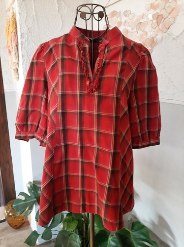 Damen bluse rot karriert - damen, bluse,
