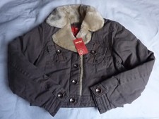Cordjacke mit Plüschkragen