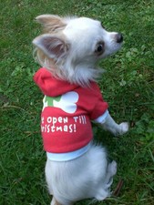 XXS Christmas T-Shirt Schutzhemd Rl. 20cm Reine Baumwolle kl.Chihuahuas Welpen