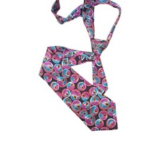 Vintage Italienische Seidenkrawatte - Psychedelisches Kreismuster