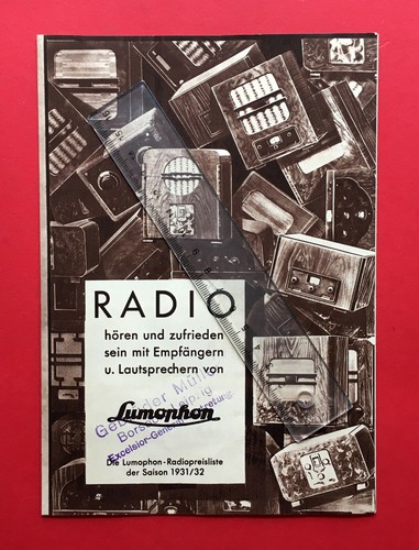 Alte lumophon radio preisliste - alte,