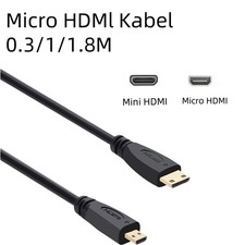 0.3 0.5 1.8M Micro HDMI Kabel