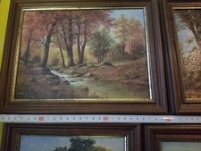 4 Bilder/Gemälde Reproduktionen N. Gero, Parola, Millais, Calame