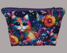 Handarbeit *Unikat* Kosmetiktasche Täschchen Medikamente  Krimskrams  Katze